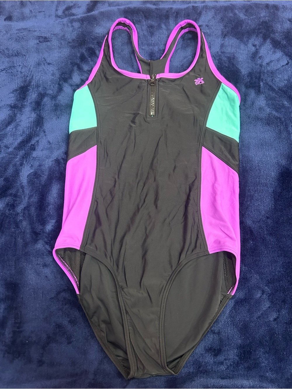 Reebok Girls One Piece Swimsuit Size L 11/12 Beach Pool Summer